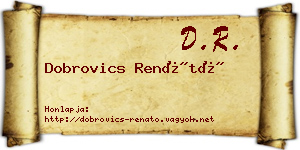 Dobrovics Renátó névjegykártya