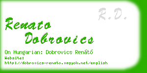 renato dobrovics business card