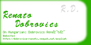 renato dobrovics business card